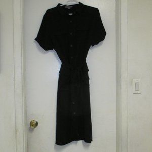 Dress - Primark Black Button Down Short Sleeve Dress Size: 12